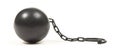 Heavy looking ball with cuff chain for prisoners