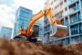 Heavy Machinery at Construction Site in Action Royalty Free Stock Photo