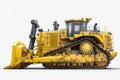 Heavy machinery at construction site showcasing a yellow bulldozer with advanced features and powerful design Royalty Free Stock Photo
