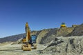 Heavy Machinery at a old quarry Royalty Free Stock Photo