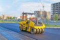 Heavy machinery for repairing roads at work Royalty Free Stock Photo