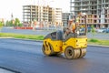 Heavy machinery for repairing roads at work Royalty Free Stock Photo