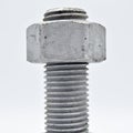 Heavy metal bolt, nuts and washers, tools equipment. Royalty Free Stock Photo