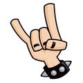 Heavy metal devil horns hand sign Royalty Free Stock Photo