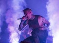 Heavy metal hardcore singer live in concert