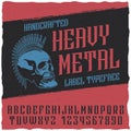 Heavy Metal Label Typeface Poster Royalty Free Stock Photo