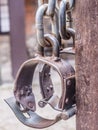 Heavy metal shackles Royalty Free Stock Photo