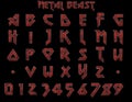 Metal beast Alphabet 3D rendered illustration Royalty Free Stock Photo