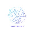 Heavy metals blue gradient concept icon