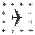 heavy military aircraft icon. Detailed set of army plane icons. Premium graphic design. One of the collection icons for websites,