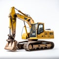 Heavy modern digger excavator isolated on a white background Royalty Free Stock Photo