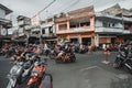 Heavy motorbike traffic in Manado, Indonesia
