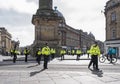 Heavy police presence at Monument, Newcastle upon Tyne, UK