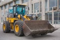 Heavy Power Bulldozer work on a building site Royalty Free Stock Photo