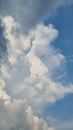 Heavy rain clouds in the blue sky before the rain during summer day Royalty Free Stock Photo