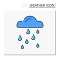 Heavy rain color icon