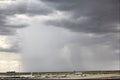 Heavy rain in Denver airport