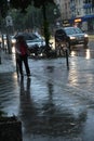 HEAVY RAIN FALL IN BERLIN GERMANY