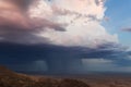 Heavy rain falling in a thunderstorm Royalty Free Stock Photo