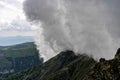 Heavy rain over mountains. Royalty Free Stock Photo