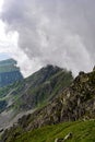 Heavy rain over mountains. Royalty Free Stock Photo