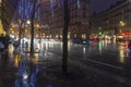 Heavy rain in Paris.