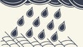 Heavy rain pattern, dynamic atmospheric weather, vector design Generative AI Royalty Free Stock Photo