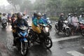 Heavy rain, rainy season at Ho Chi Minh city Royalty Free Stock Photo