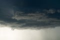 Heavy rain storm clouds, thunderstorm dramatic sky Royalty Free Stock Photo