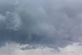 Heavy rain thunderstorm dark storm clouds wind in Germany Royalty Free Stock Photo