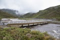 Rivers in flood in Lesotho. Royalty Free Stock Photo