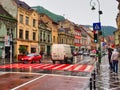 Heavy Rainstorm, Brasov, Romania Royalty Free Stock Photo