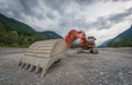 Heavy red digger Royalty Free Stock Photo