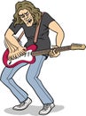 Heavy rock guitar player