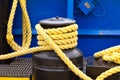 Heavy rope on mooring winch