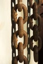 Heavy rusted chain links Royalty Free Stock Photo