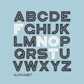 Heavy sans serif typeface design. Vector alphabet, letters, font