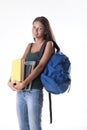 Heavy schoolbag! Royalty Free Stock Photo