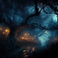 Veiled in Eerie Silence - AI Generative By Halloween ai