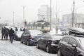 Heavy snow in Bucharest