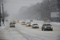 Heavy snow in Bucharest