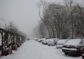 Heavy snow in Bucharest