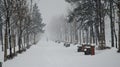 Heavy snow in Bucharest