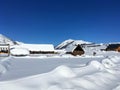 Winter Hemu village in Xinjiang, China Royalty Free Stock Photo