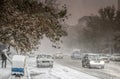 Heavy snow in Tabriz Royalty Free Stock Photo
