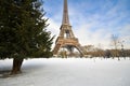 Heavy snowfall in Paris