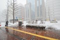 Heavy snowing at the city center of Sapporo, Hokkaido Japan. the photo was taken 25/1/2016