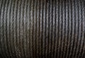 Heavy steel wire cable in industry Royalty Free Stock Photo