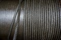 Heavy steel wire cable in industry Royalty Free Stock Photo