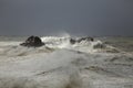 Heavy storm in the portuguese coast